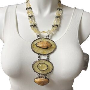 Authentic Signed Maya Evangelista Art To Wear Statement Necklace